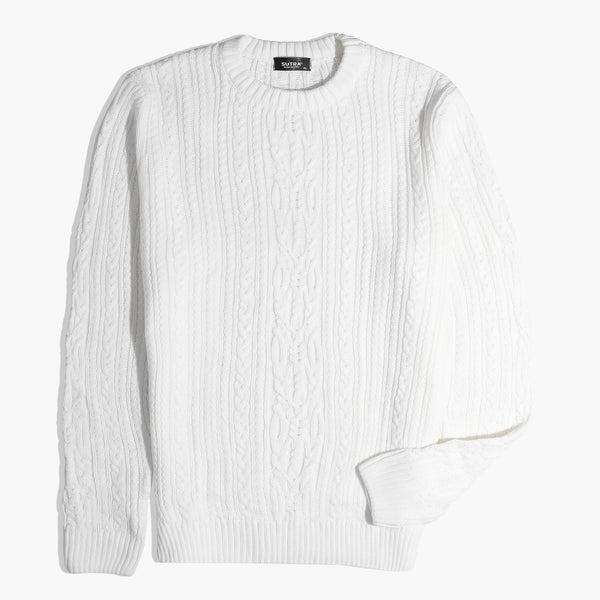 Knitwear Chain Pullover-Off White