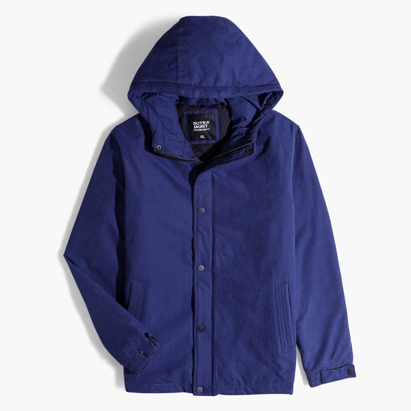 Waterproof Button Jacket Doc-Dark Blue