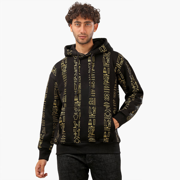 Milton Hoodie Sweatshirt Printed Pharaonic Symbols