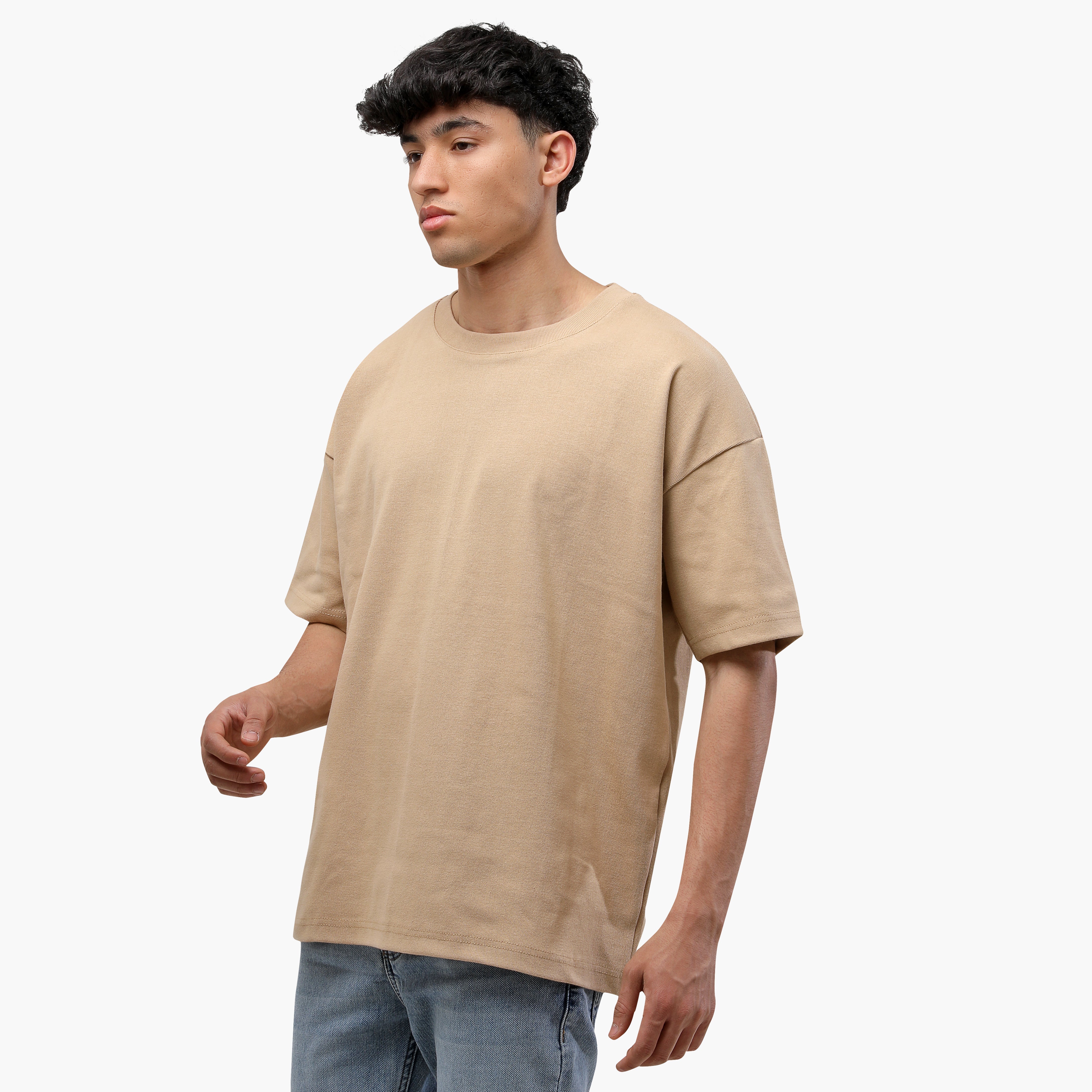 Over Size Polivar Cotton Basic T_Shirt