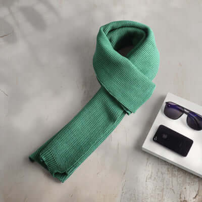 Knitwear Scarf Basic-Green