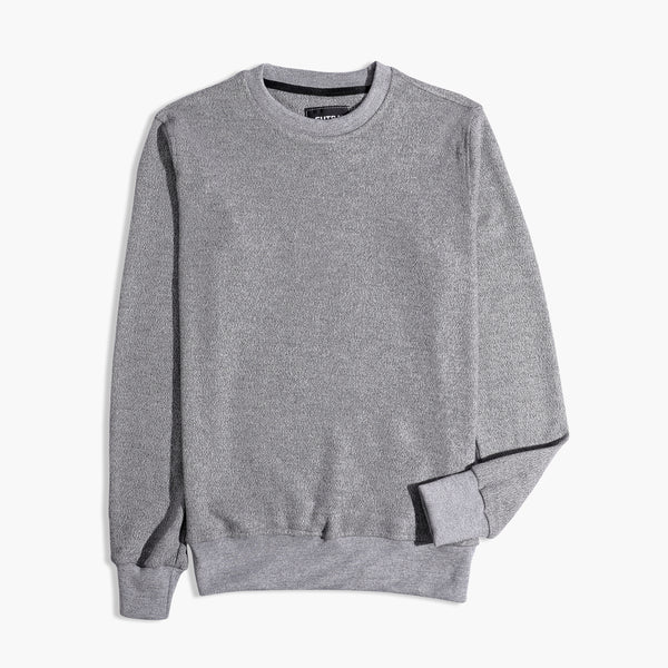 Cashmere Round Basic Sweatshirt-Gray