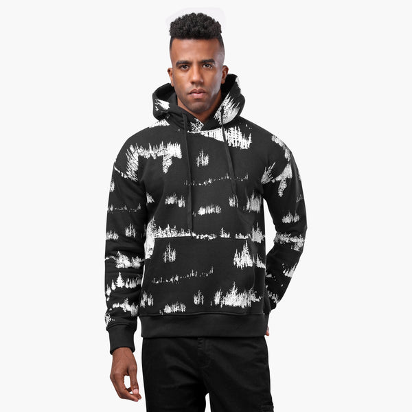 Milton Hoodie Sweatshirt Printed Trees