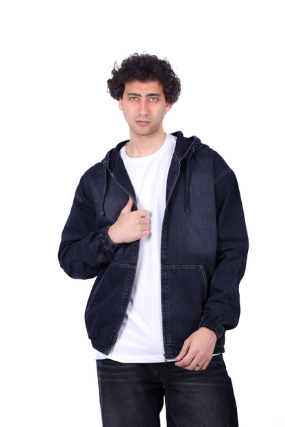 Denim Hooded Zip Jacket 6014