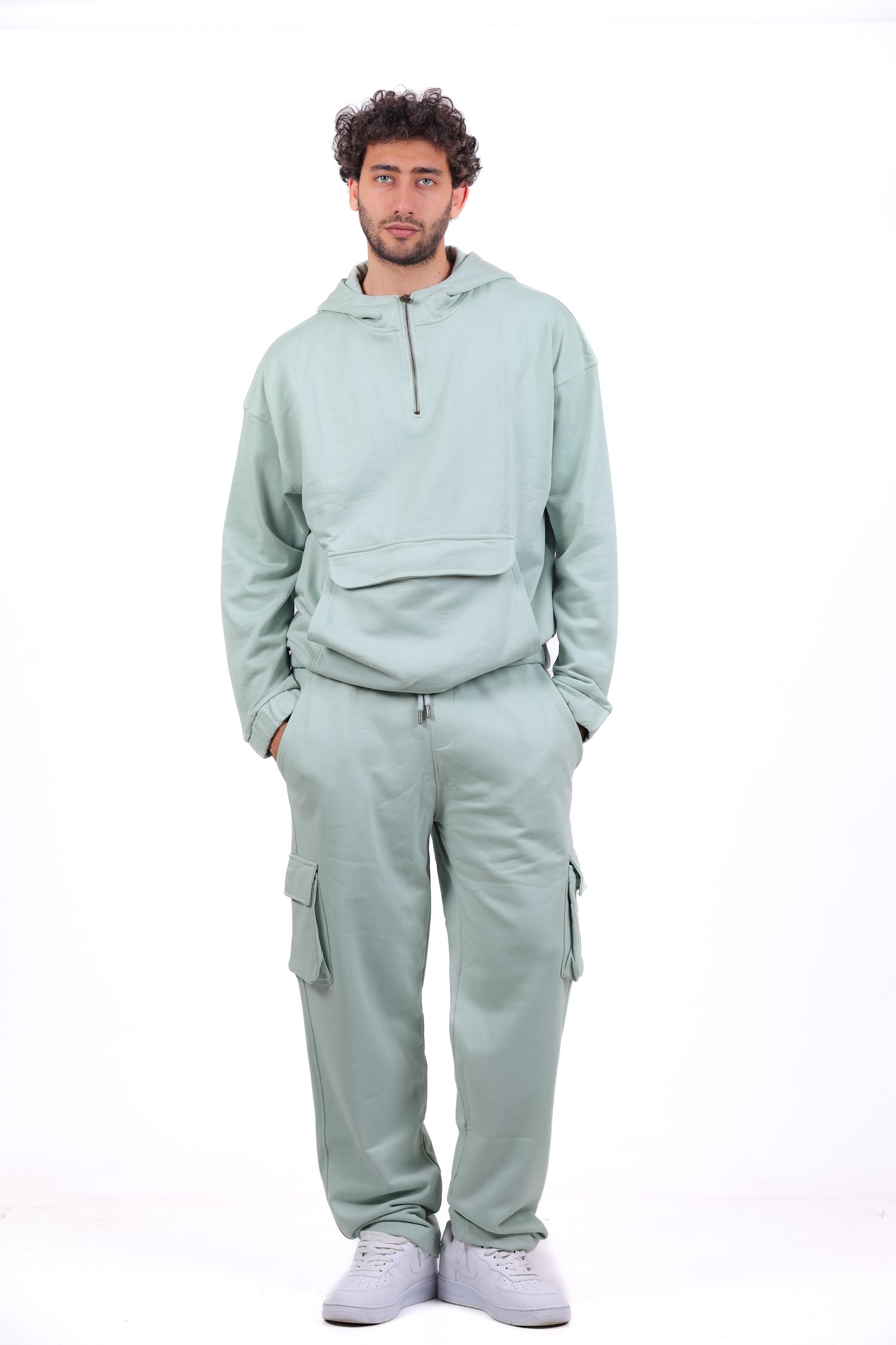 Over Size TR Half Zipped Kanga_Set