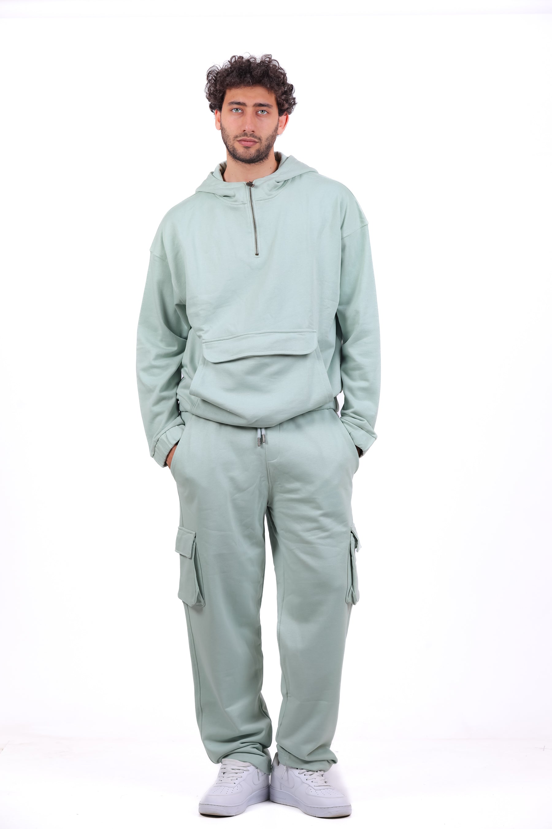 Over Size TR Half Zipped Kanga_Set