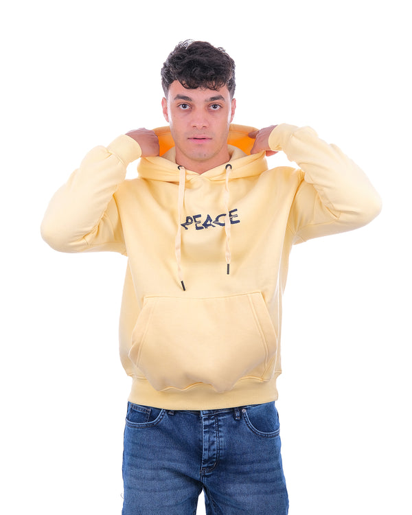 Over Size Milton Hoodie Sweatshirt Printed Peace