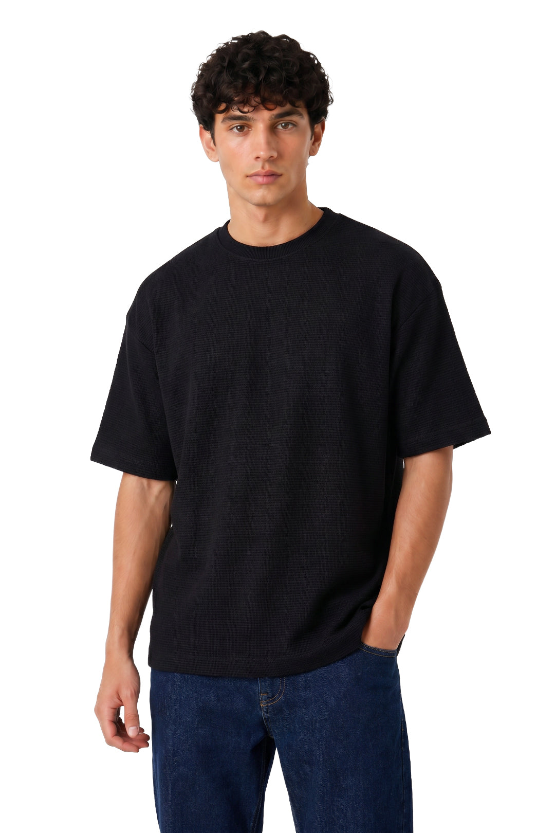 Basic Round Waffle T_Shirt