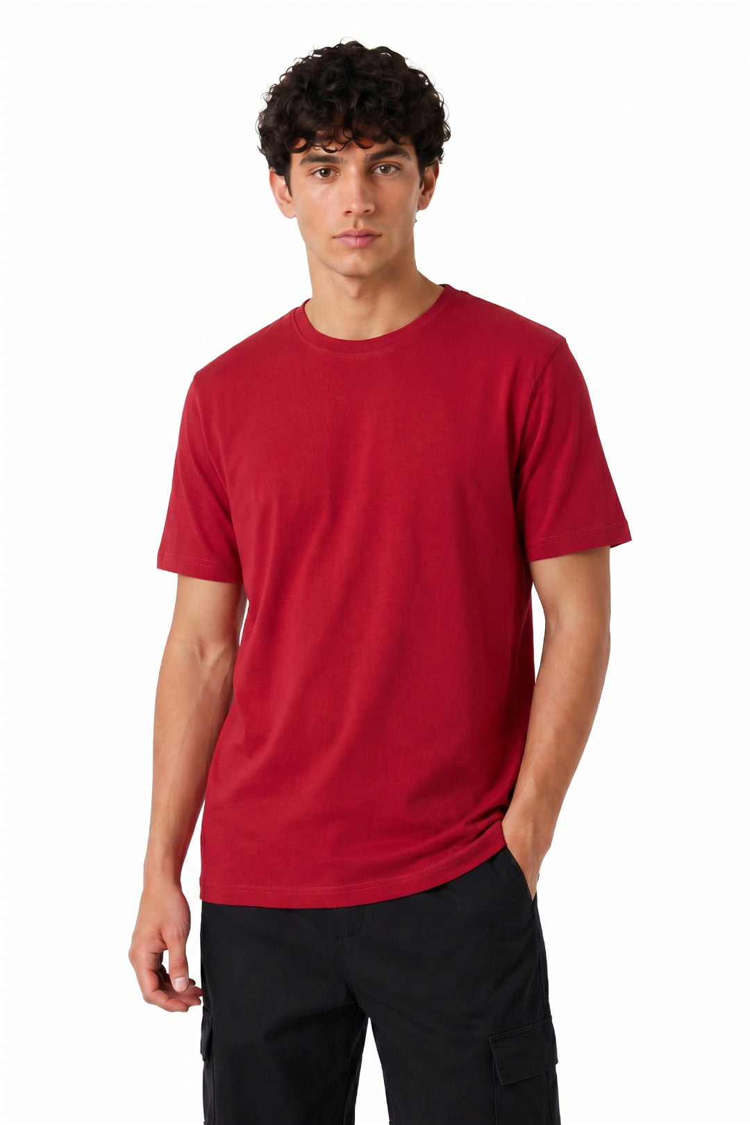 Basic Slim Fit Round T_Shirt
