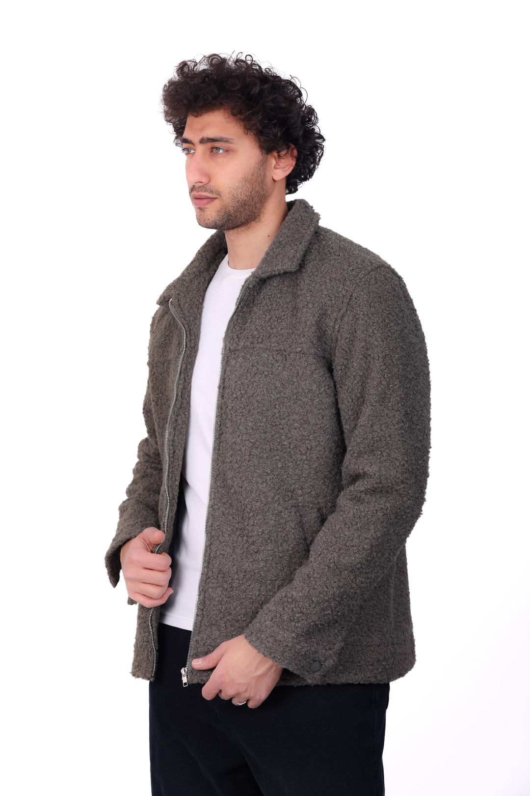 Basic Zipped Fur Jacket 0126