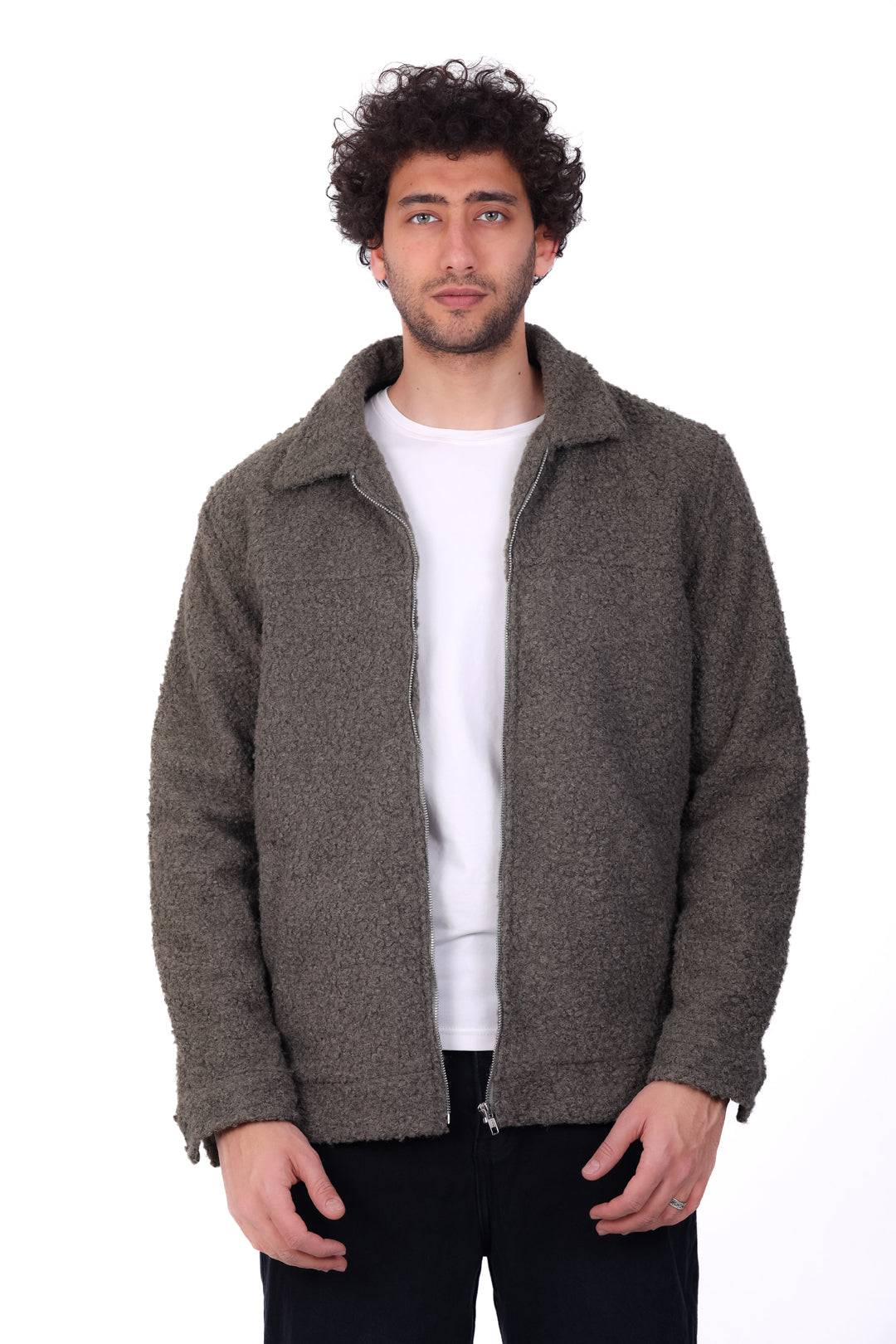 Basic Zipped Fur Jacket 0126