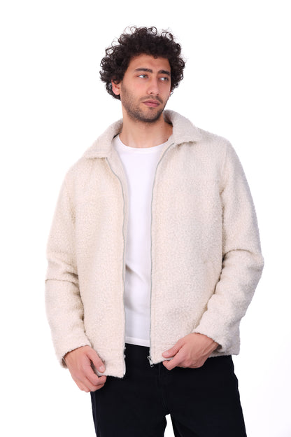 Basic Zipped Fur Jacket 0126