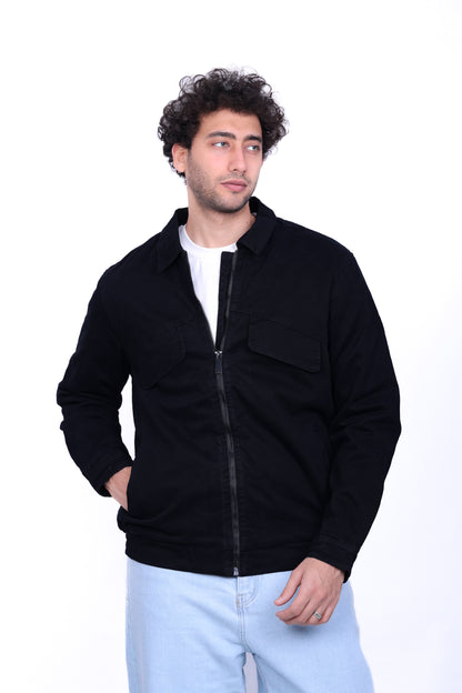 Gabardine Bomber Classic Collar Jacket 6005