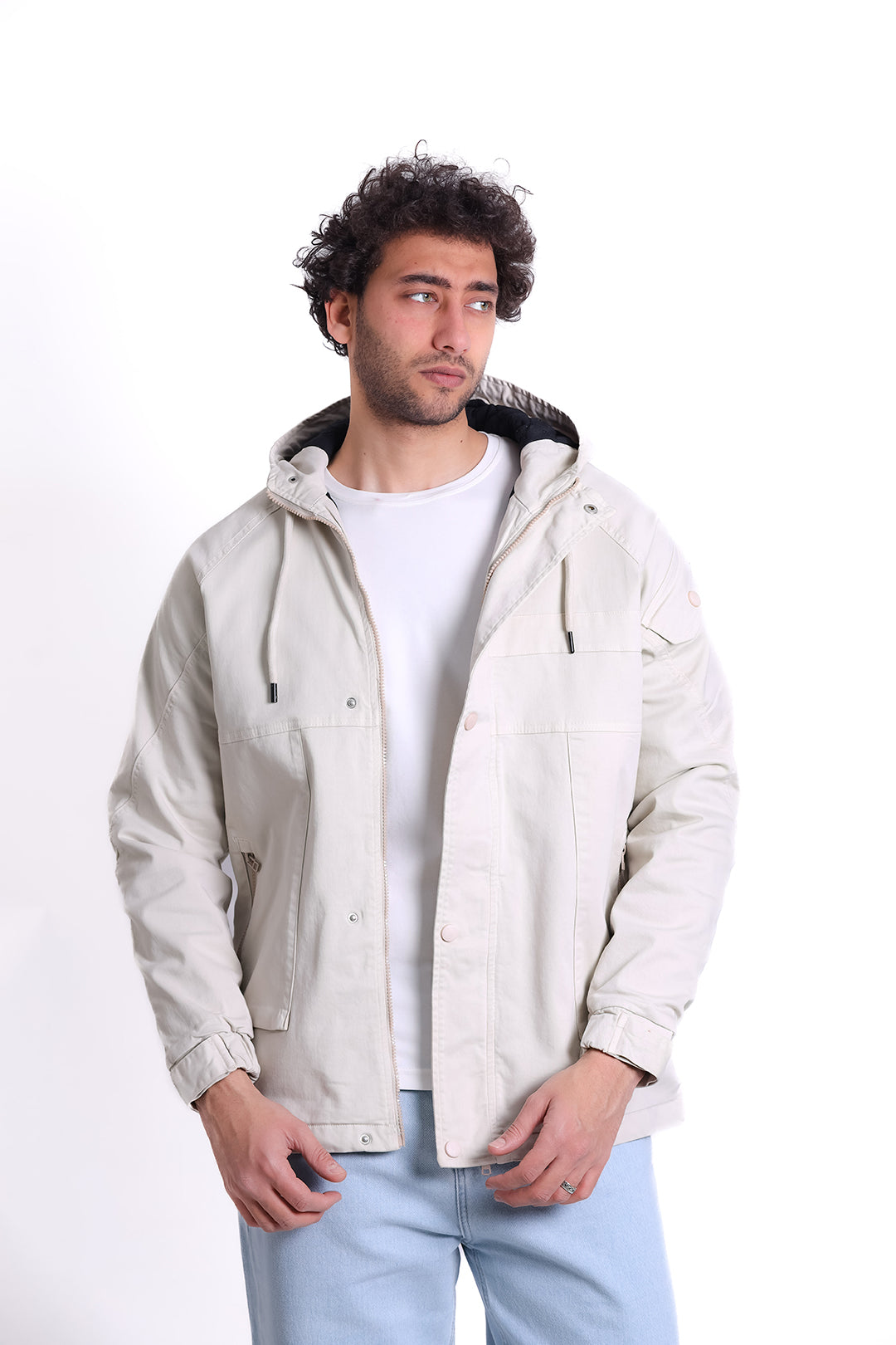 Gabardine Bomber Hooded Jacket AG 6013