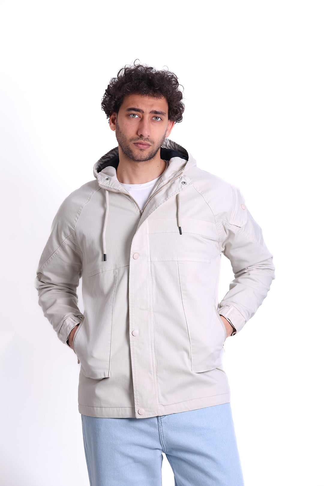 Gabardine Bomber Hooded Jacket AG 6013