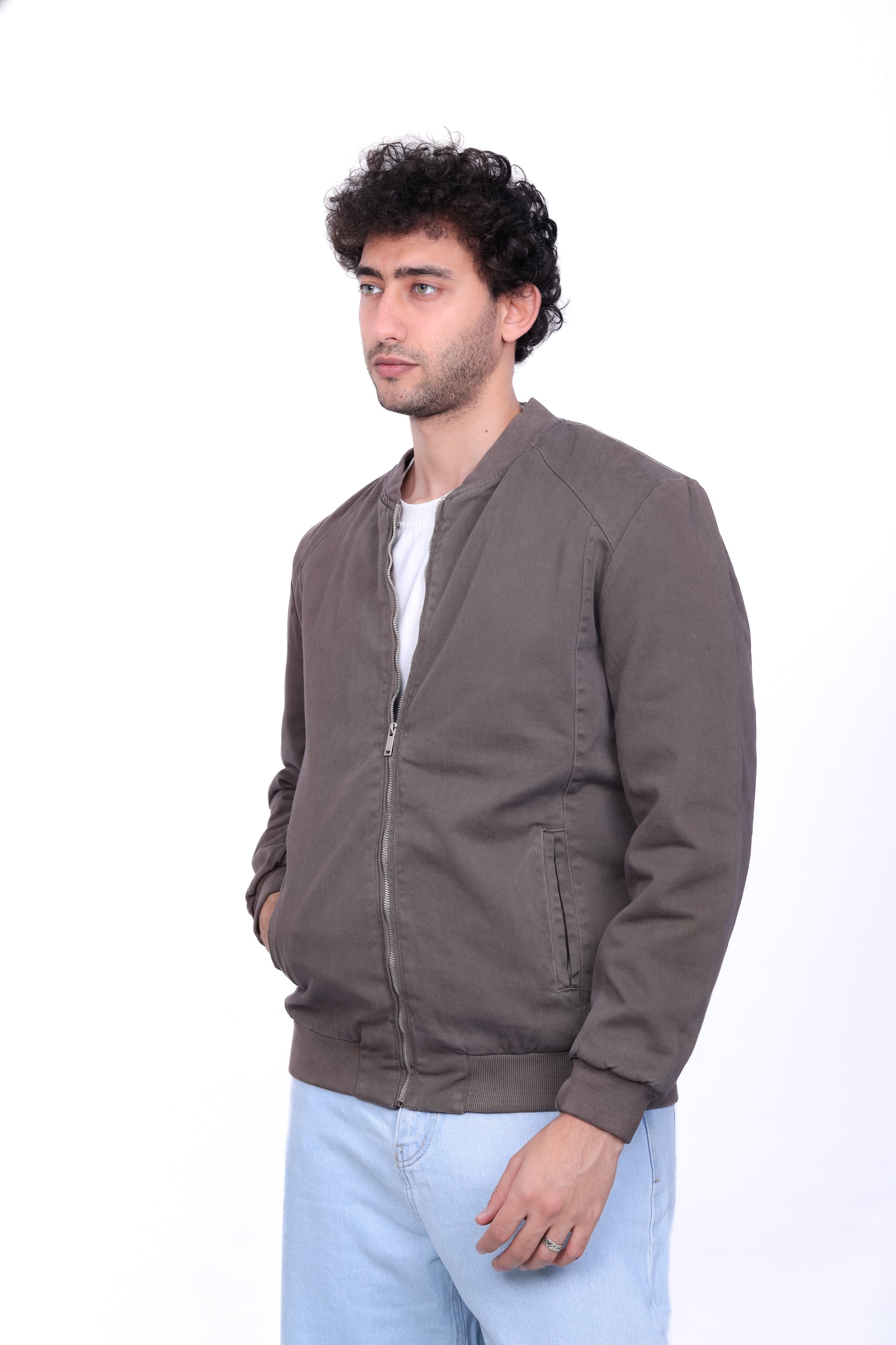 Gabardine Bomber Jacket 6011