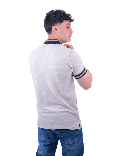 Silver Polo Black Collar