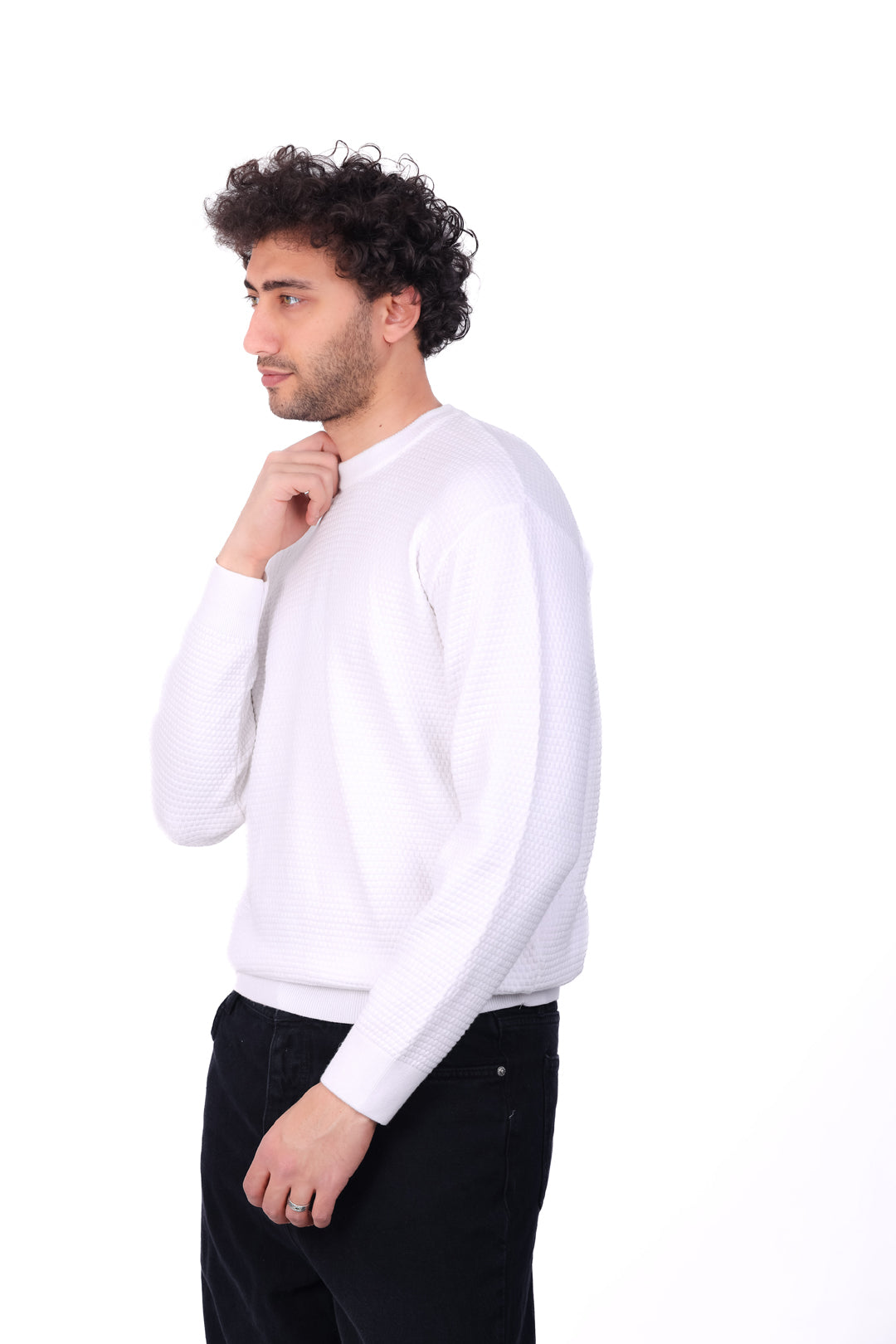 Knitwear Pullover Diamond Texture MANS 1225