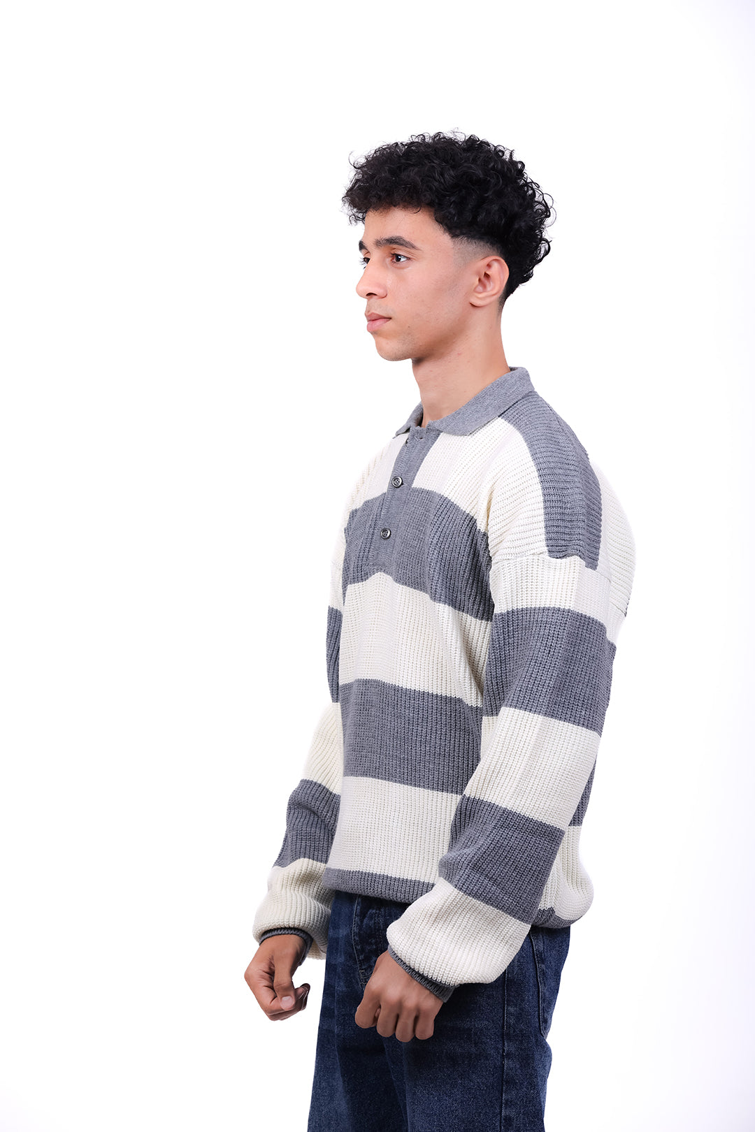 Knitwear Pullover Polo Block Stripes