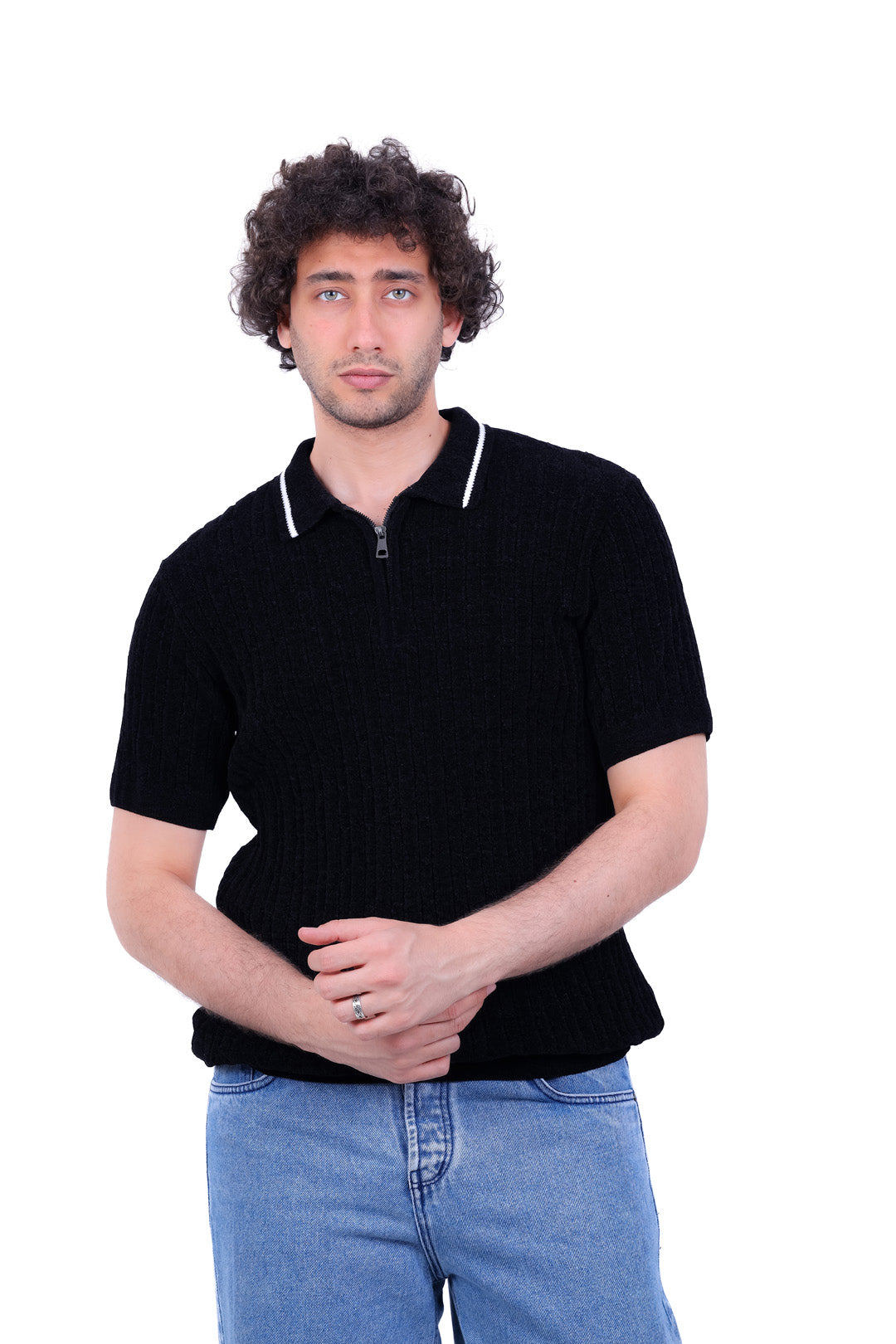 Knitwear T_Shirt Velvet_Collar 105 MANS 0526