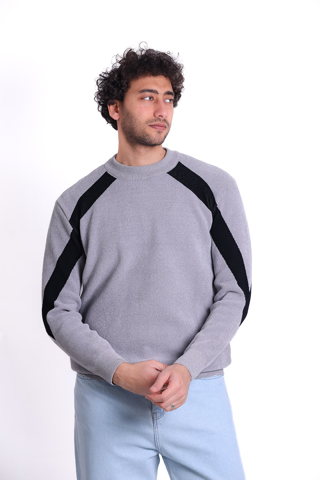 Knitwear Pullover Contrast Shoulder MANS 1225