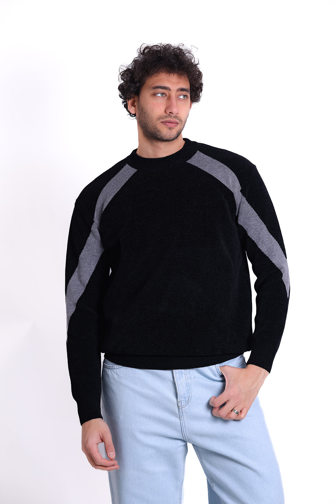 Knitwear Pullover Contrast Shoulder MANS 1225