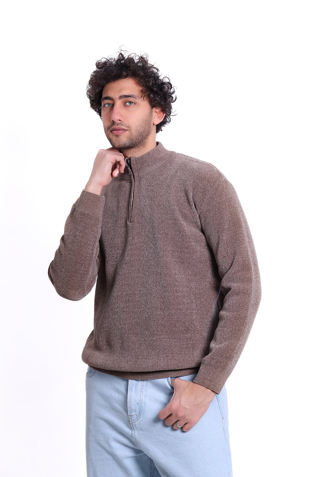 Knitwear Pullover Dual Tone Basic MANS 1225