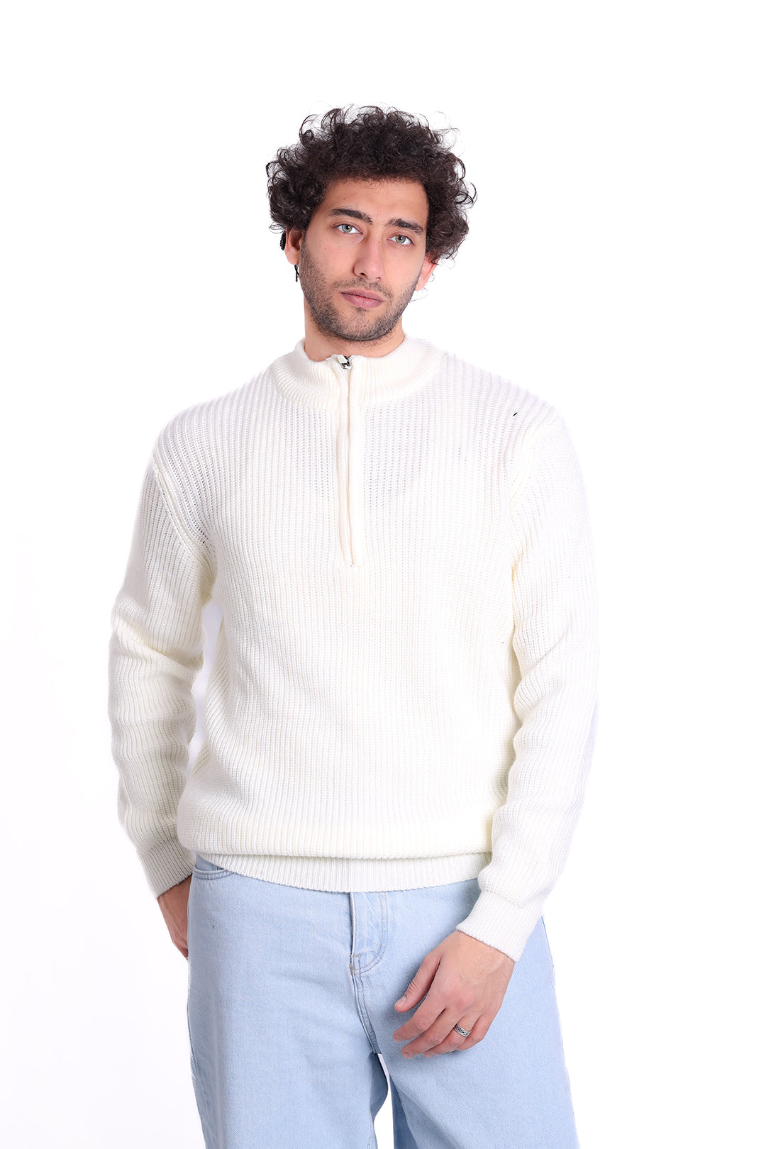Knitwear Pullover Half_ZiP Textured 1225 MKA