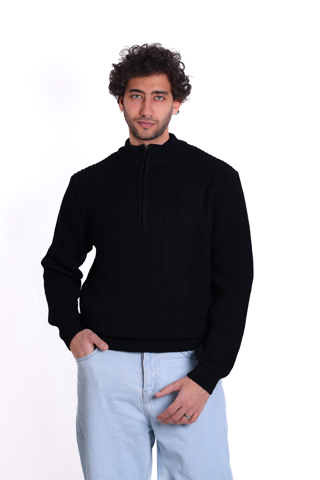 Knitwear Pullover Half_ZiP Textured 1225 MKA