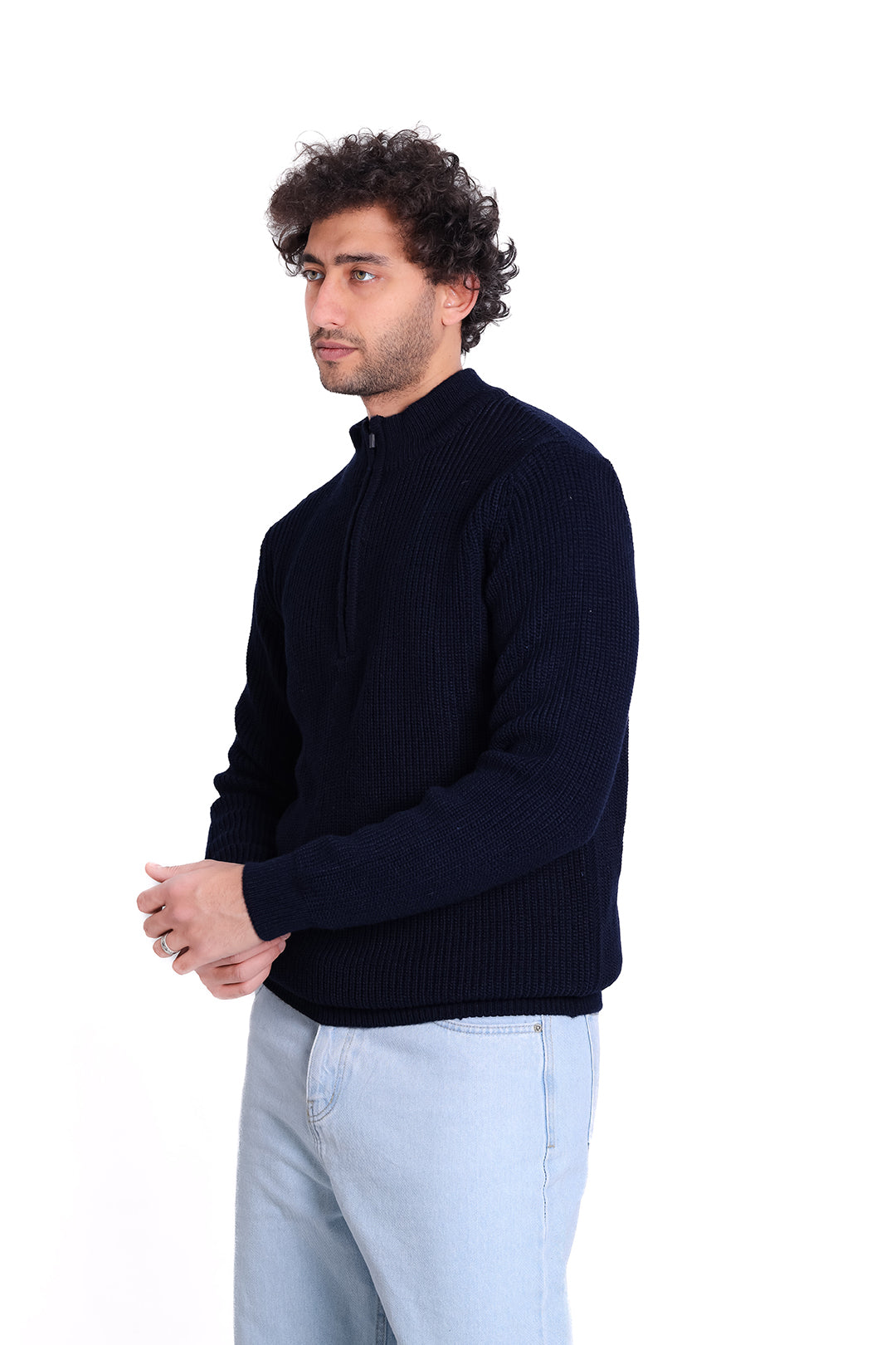 Knitwear Pullover Half_ZiP Textured 1225 MKA