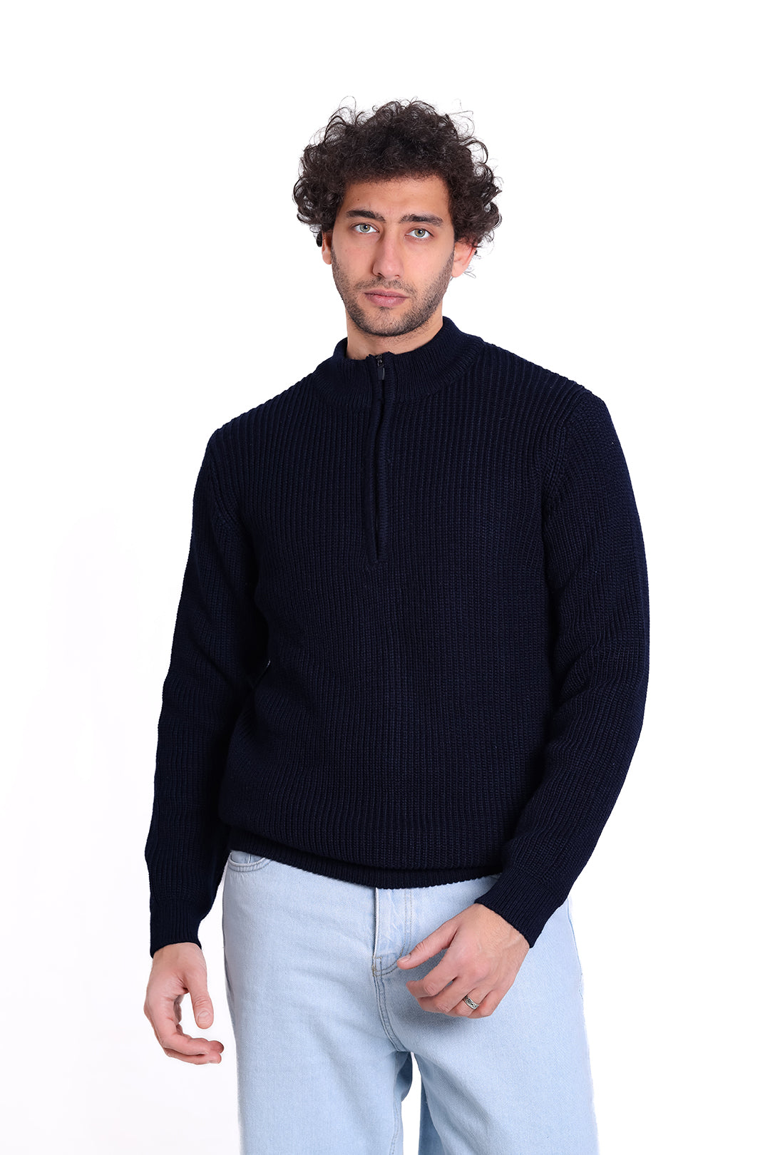 Knitwear Pullover Half_ZiP Textured 1225 MKA