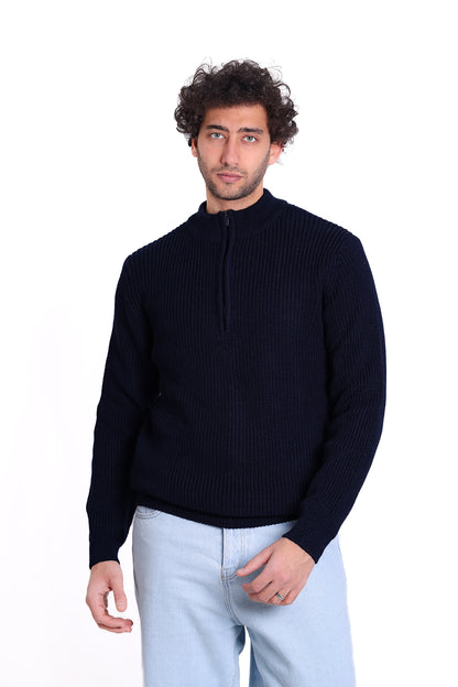 Knitwear Pullover Half_ZiP Textured 1225 MKA