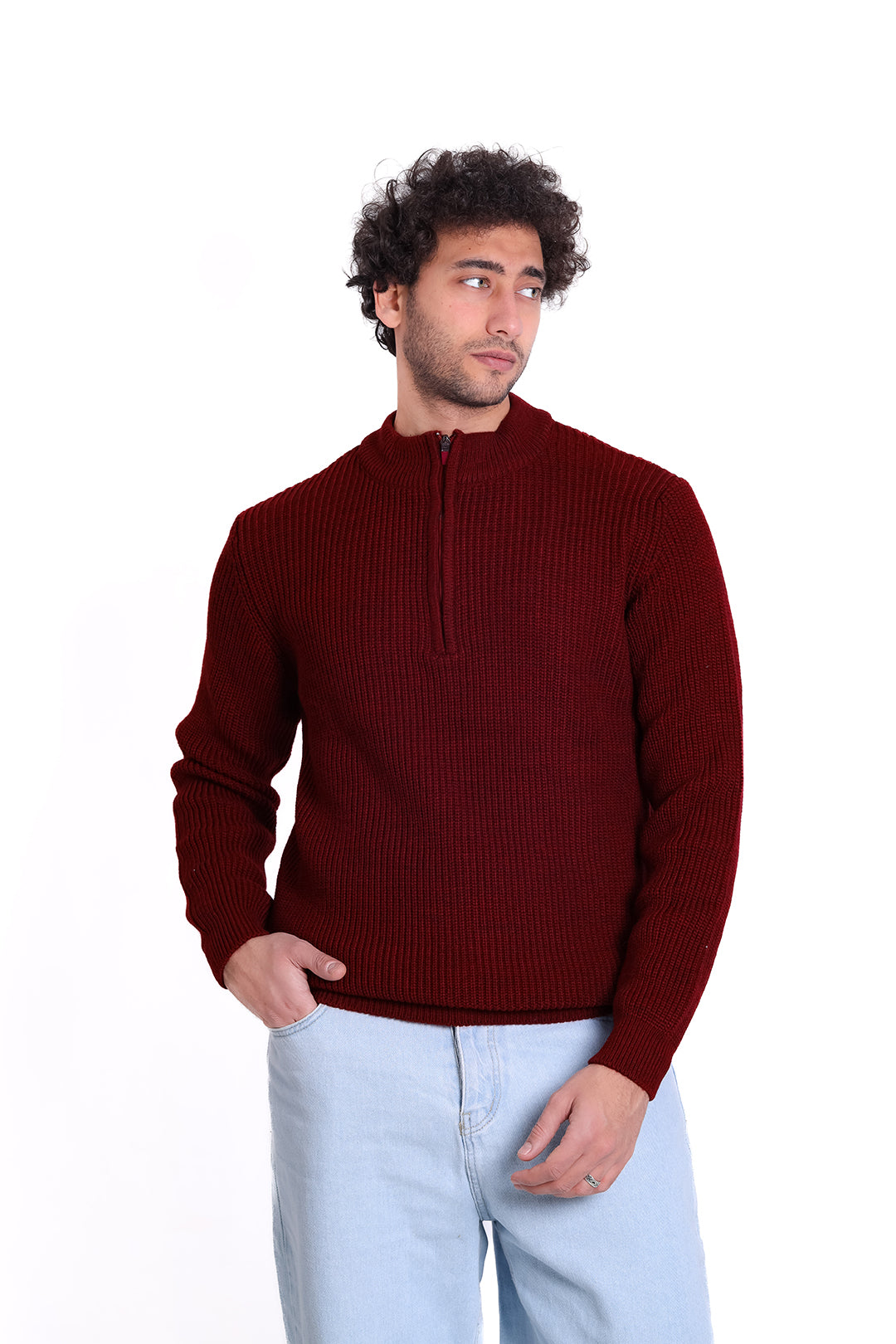 Knitwear Pullover Half_ZiP Textured 1225 MKA