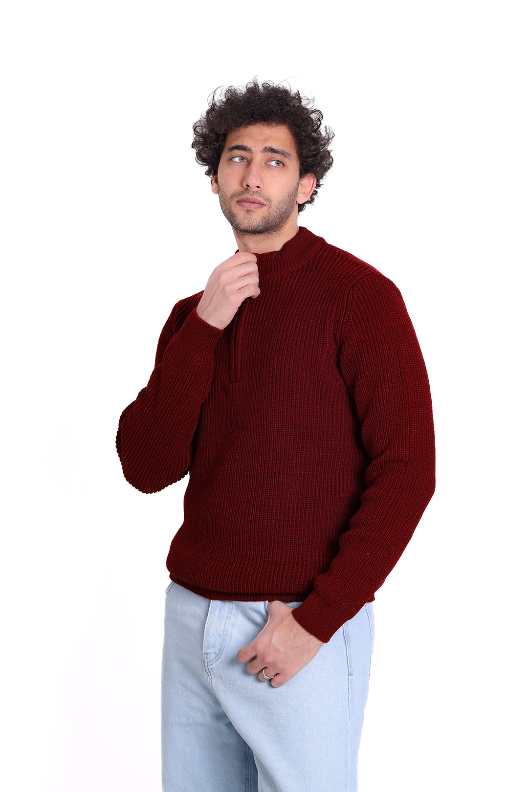 Knitwear Pullover Half_ZiP Textured 1225 MKA