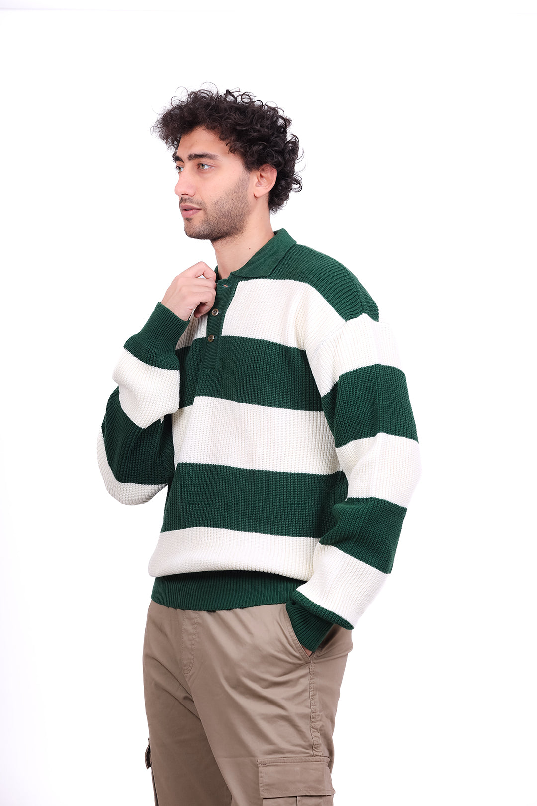 Knitwear Pullover Polo Block Stripes