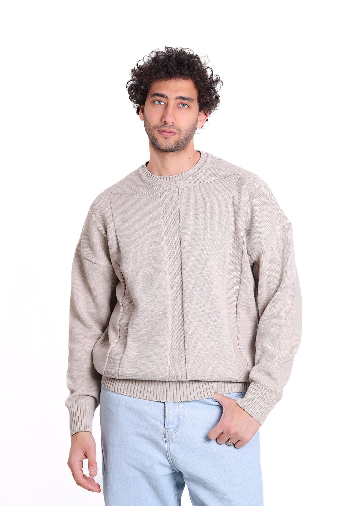 Knitwear Pullover Ribbed Hem Knit MKA