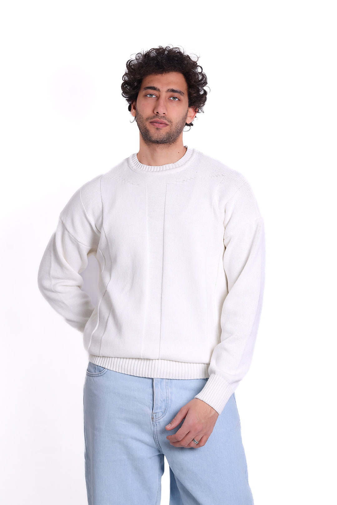 Knitwear Pullover Ribbed Hem Knit MKA