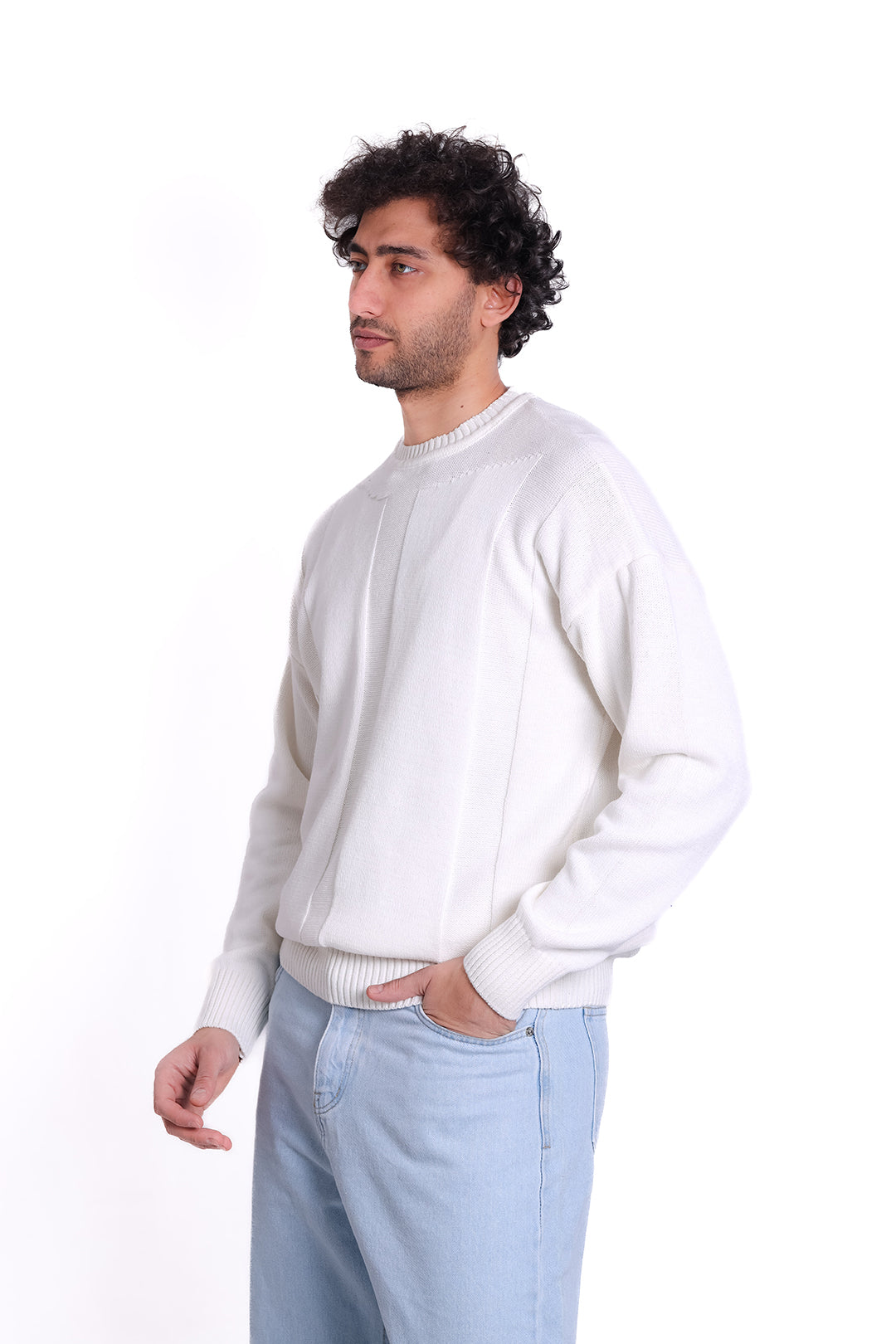 Knitwear Pullover Ribbed Hem Knit MKA