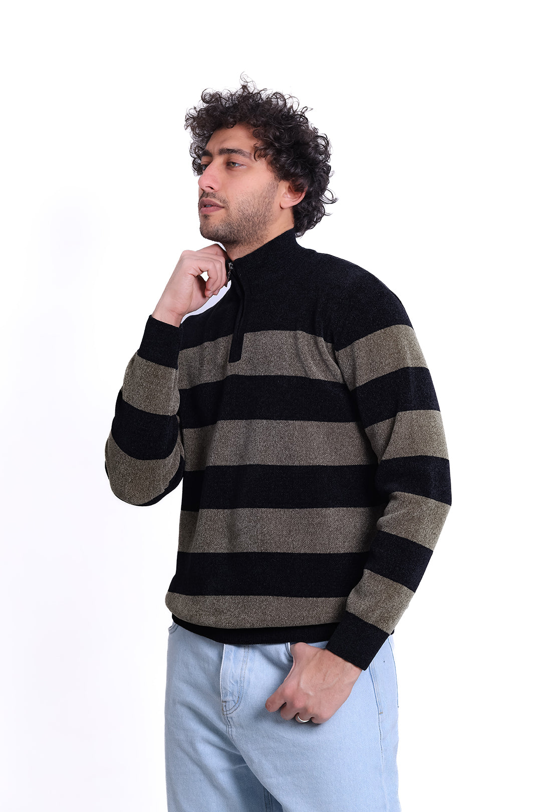 Knitwear Pullover Stripe Block MANS 1225