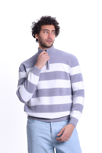 Knitwear Pullover Stripe Block MANS 1225