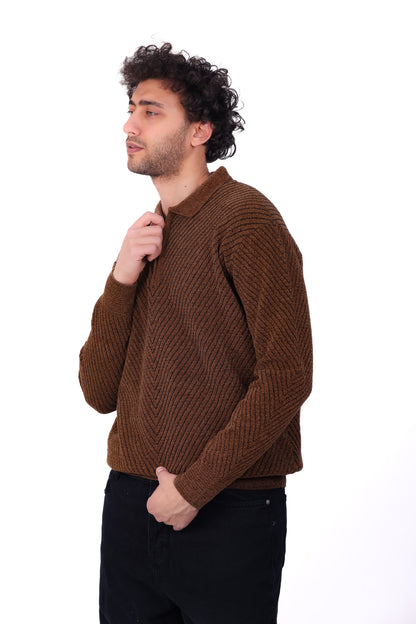 Knitwear Pullover Textured Half_Zip MANS 0126