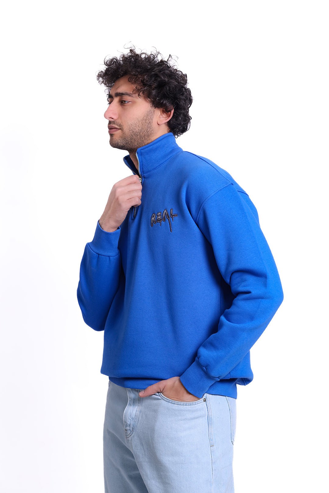 Milton Half Zipped Printed Pocket Real 1225