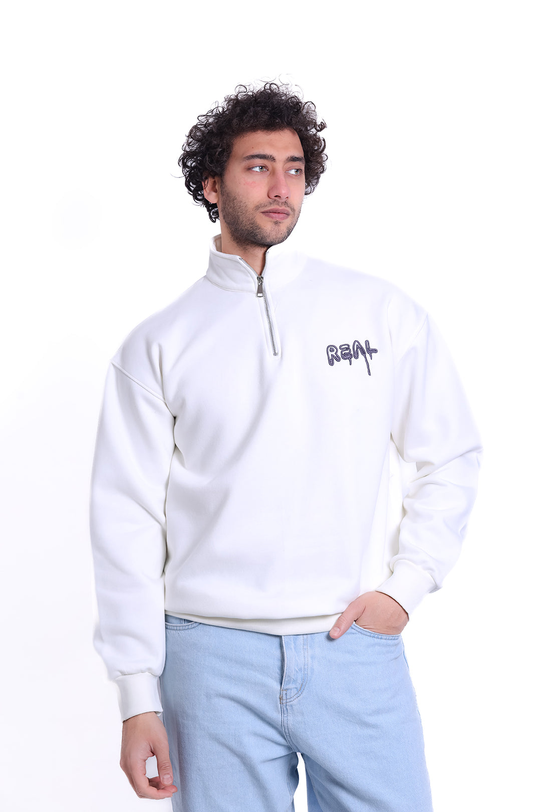 Milton Half Zipped Printed Pocket Real 1225