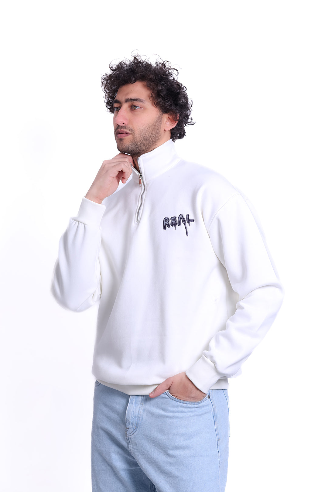 Milton Half Zipped Printed Pocket Real 1225