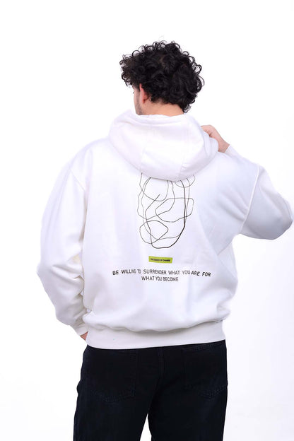 Over Size Milton Hoodie Sweatshirt Printed CHANGE