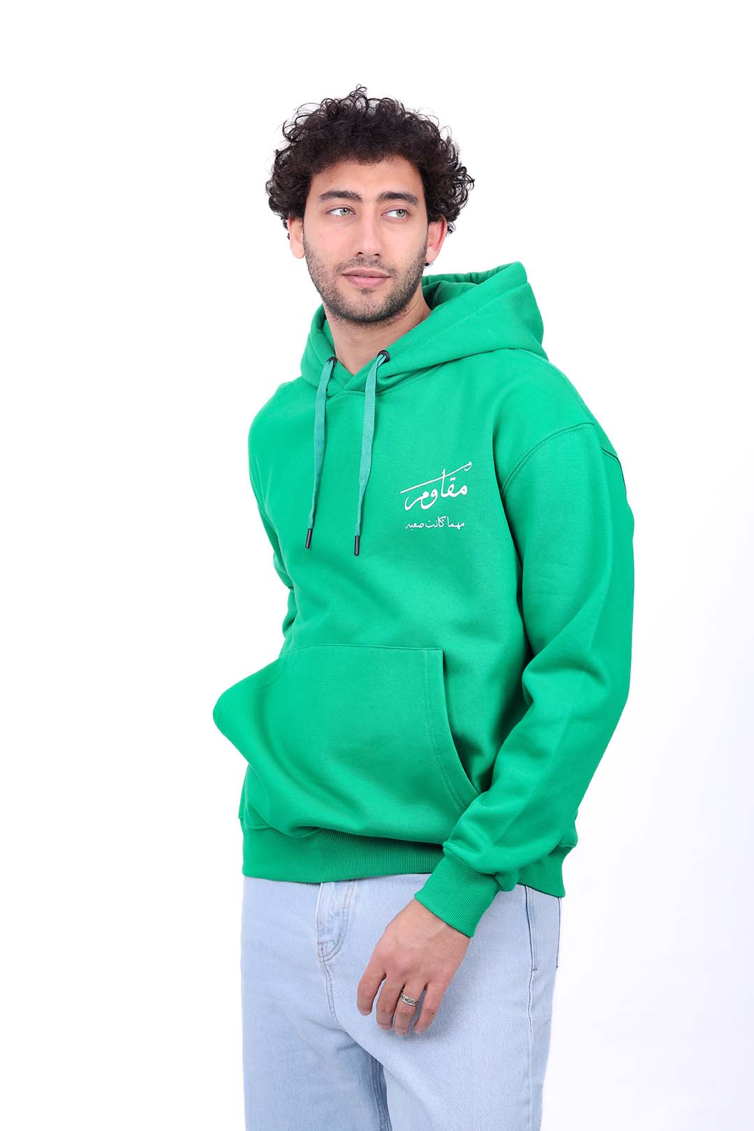 Over Size Milton Hoodie Sweatshirt Printed Never Give Up