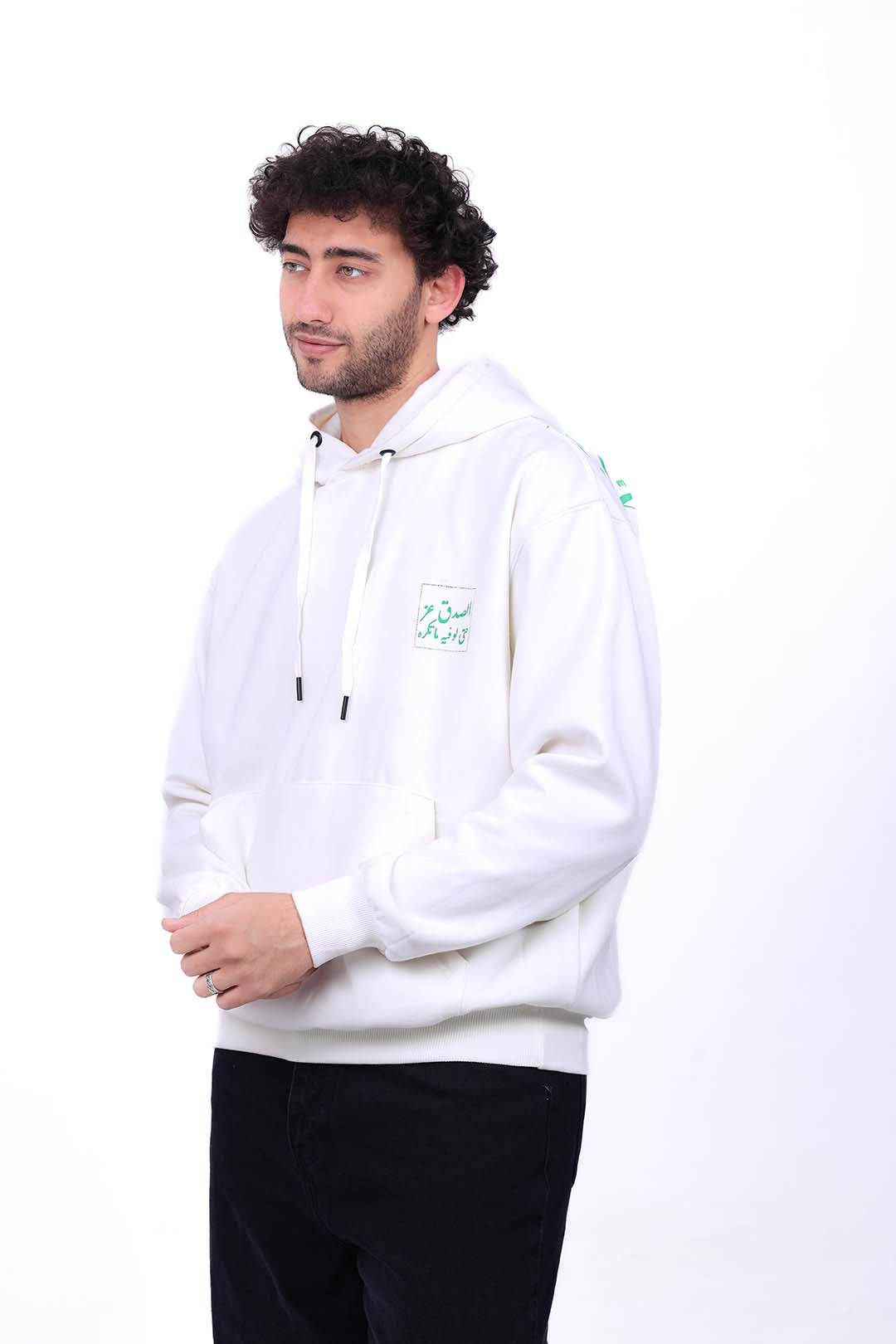 Over Size Milton Hoodie Sweatshirt Printed Trust