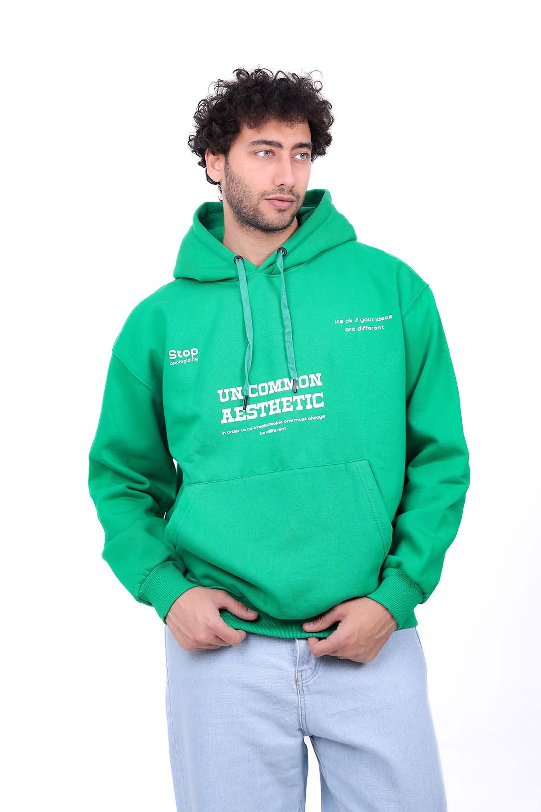 Over Size Milton Hoodie Sweatshirt Printed Be Different