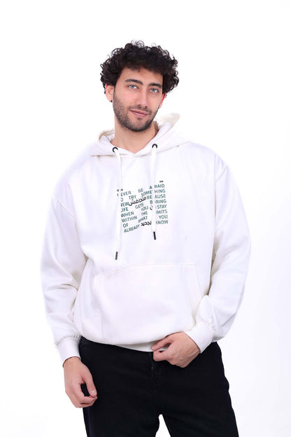 Over Size Milton Hoodie Sweatshirt Printed Donot Fear