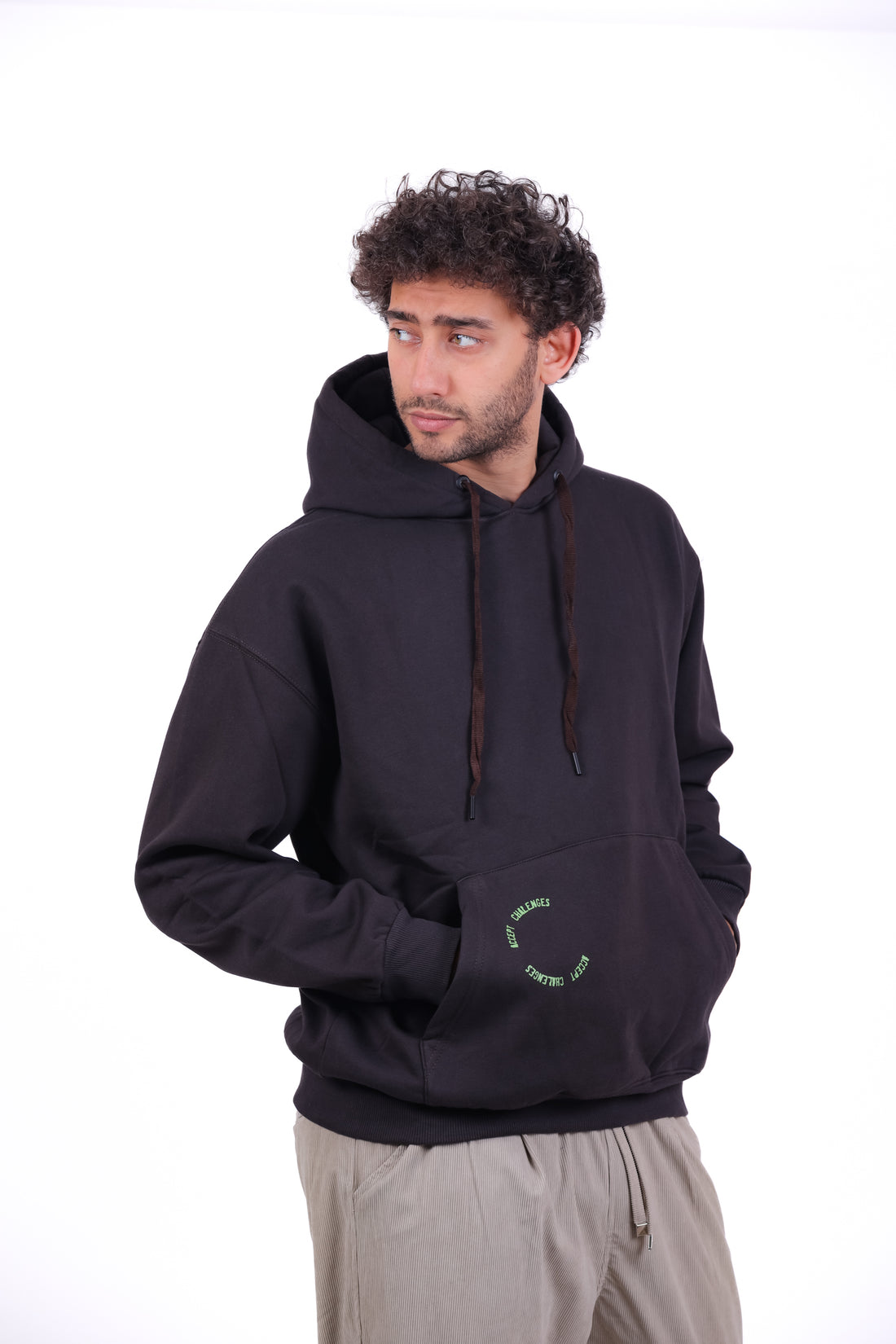 Over Size Milton Hoodie Sweatshirt Printed EITHER